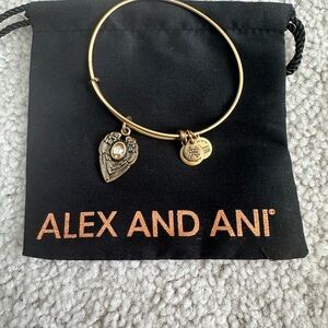 Alex and Ani Gold Angel Wing Bangle Bracelet